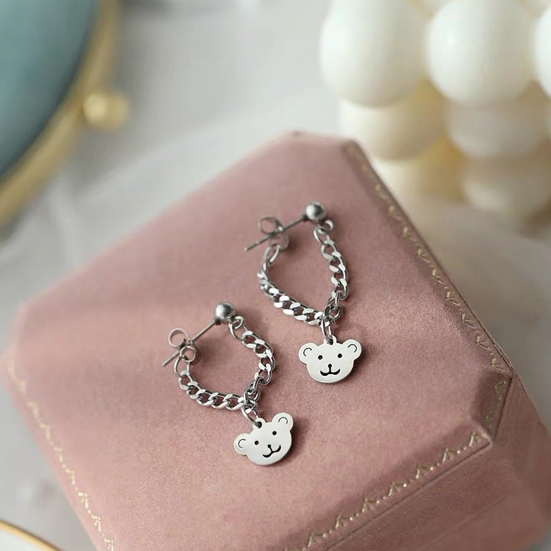 Anting AT202 Perak / Silver S925 Anting Unik Lucu Keren Fashion Wanita / Deluna/BS