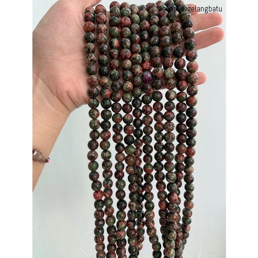 batu green malachite 10mm malakit hijau aksesoris bahan kreasi akik bahan kalung gelang kerajinan tangan craft manik