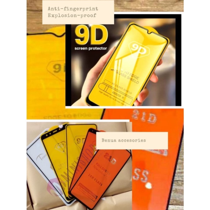 (ba) TEMPERED GLASS FULL 9D REALME C1/C2/C3/C15/C17/5i/5S/6PRO