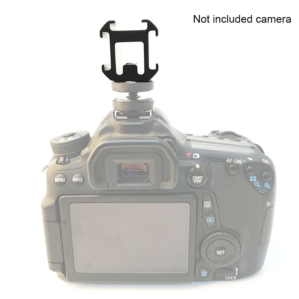 Kamera Hot Cold Shoe Flash Video Splitter Three Triple 3 Cabang Extend