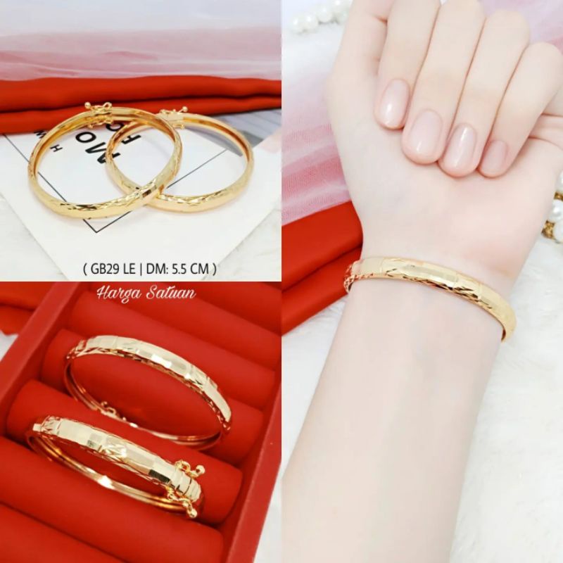 gelang xuping lapis emas 24k