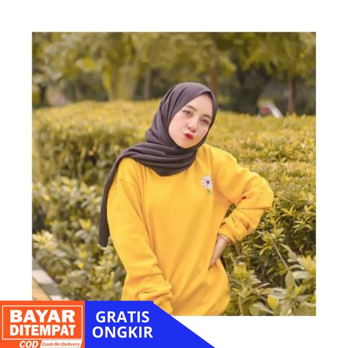  SWEATER  RAJUT  POLOS TERBARU  DAISY FLOWER SWEATER  WANITA  