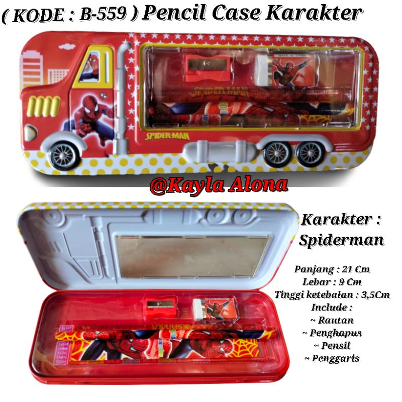 (KODE : B-559) 1 SET PENCIL CASE KARAKTER