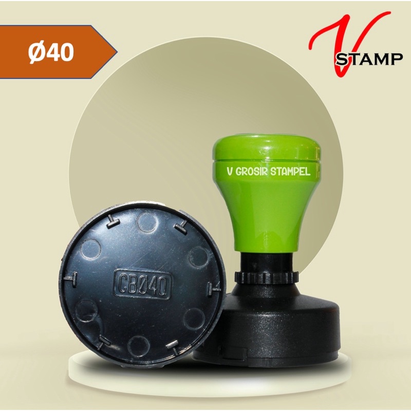Gagang Stempel Warna Diameter 40 mm / GROSIR BAHAN STEMPEL FLASH BULAT CB D 4,0 CM / GAGANG STEMPEL 
