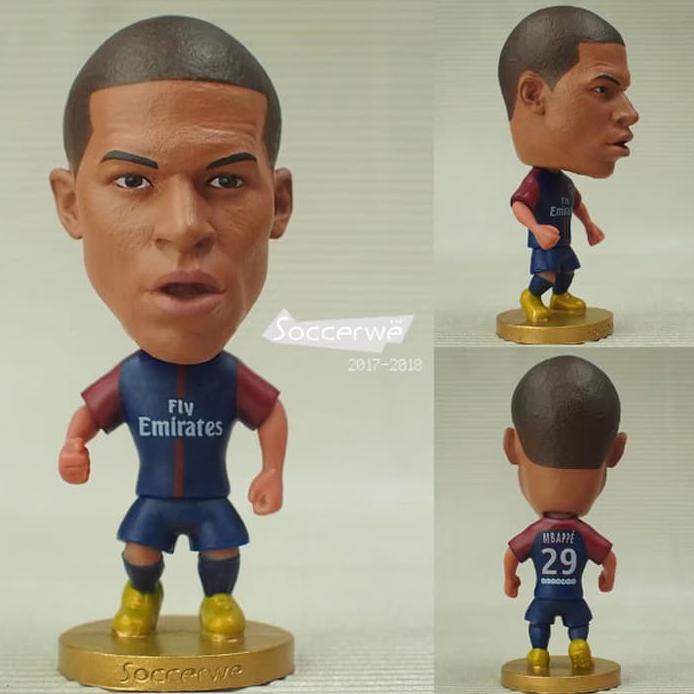 Psg - Mbappe | Soccerwe Kodoto Miniatur Pemain Action Figure Bola
