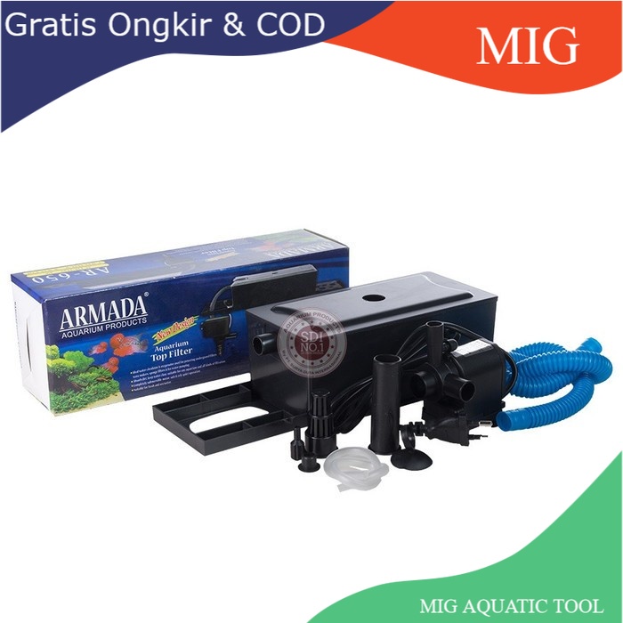 Aquarium Ikan Box Filter Top Filter ARMADA AR 650