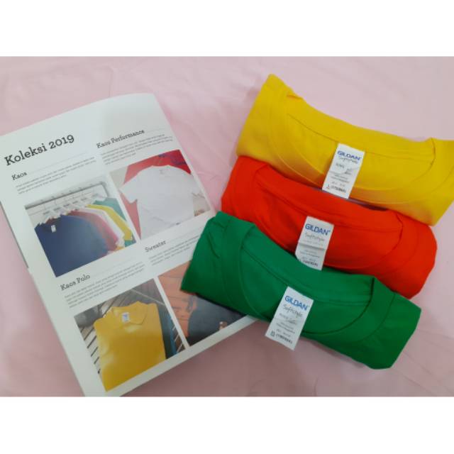 Ready Kaos  Polos  Gildan Softstyle Warna  Irishgreen Orange  