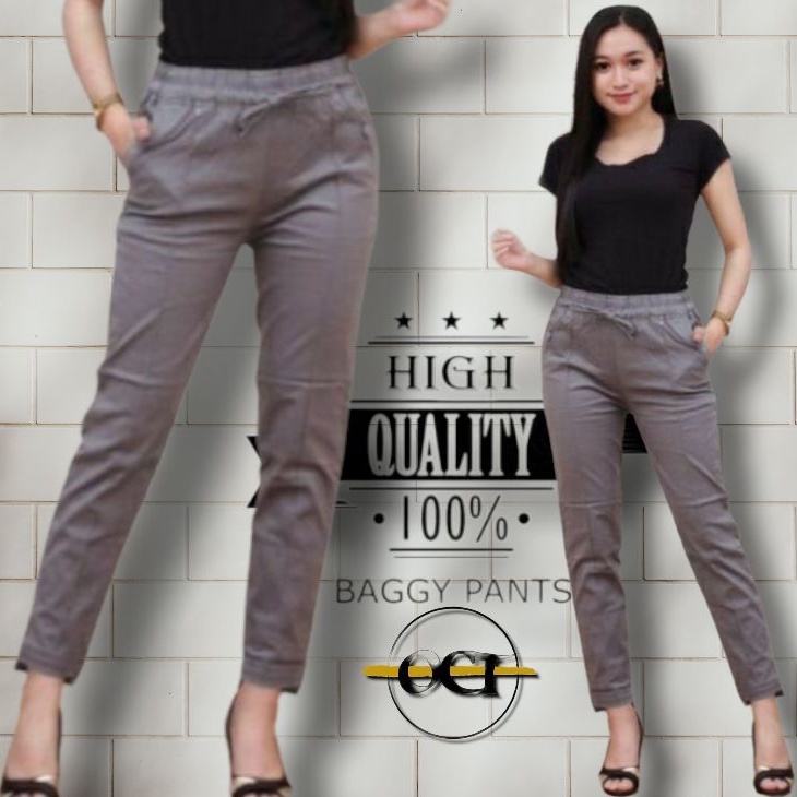 PROMO!!! BAGGY PANTS TWILL COMBED PREMIUM | CELANA KERJA &amp; SANTAI / CELANA WANITA KEKINIAN