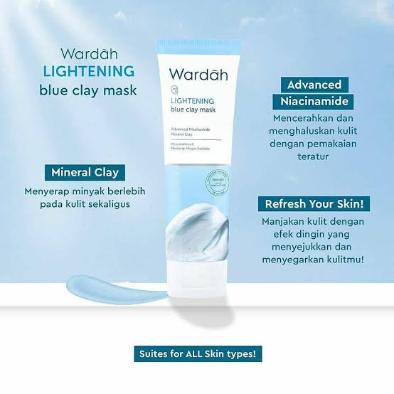 `ღ´ PHINKL `ღ´ ᘺᗩᖇᕲᗩᕼ Wardah face scrub  biru lightening series exfloliating sel kiulit mati wajah