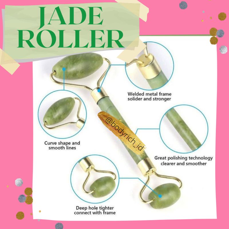 Jade Roller Massage Alat Perawatan Muka Penirus Wajah