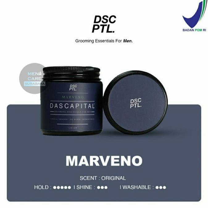 Dascapital Marveno Oilbased Pomade Heavy Hold Oil Based Aroma Vanilla