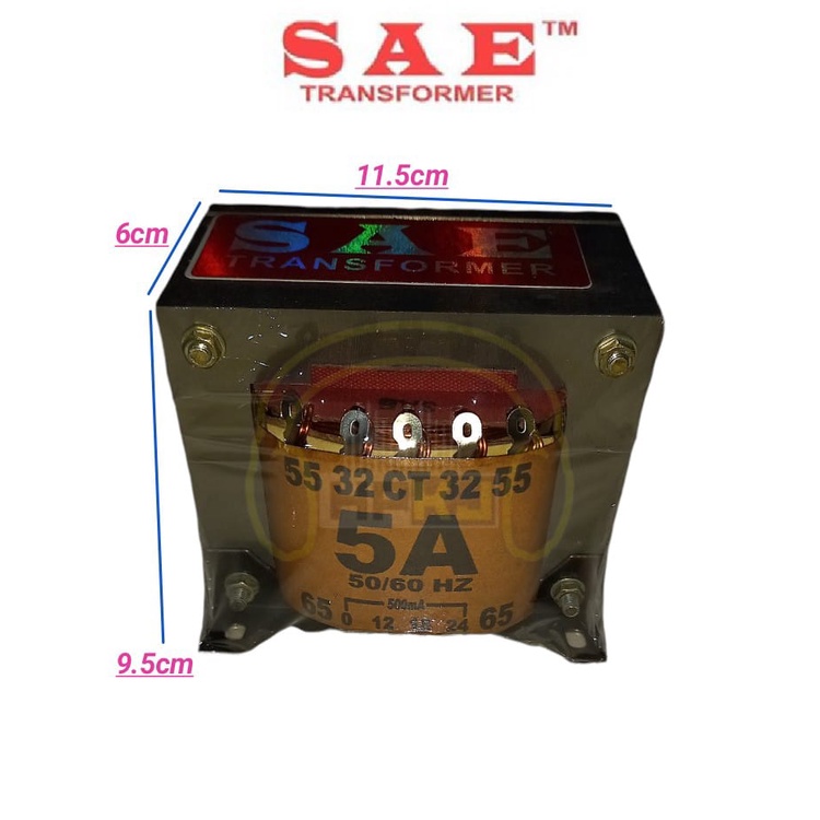 TRAFO TRANSFORMER SAE 5A CT 65 MURNI travo sae 5 amper ct 65v