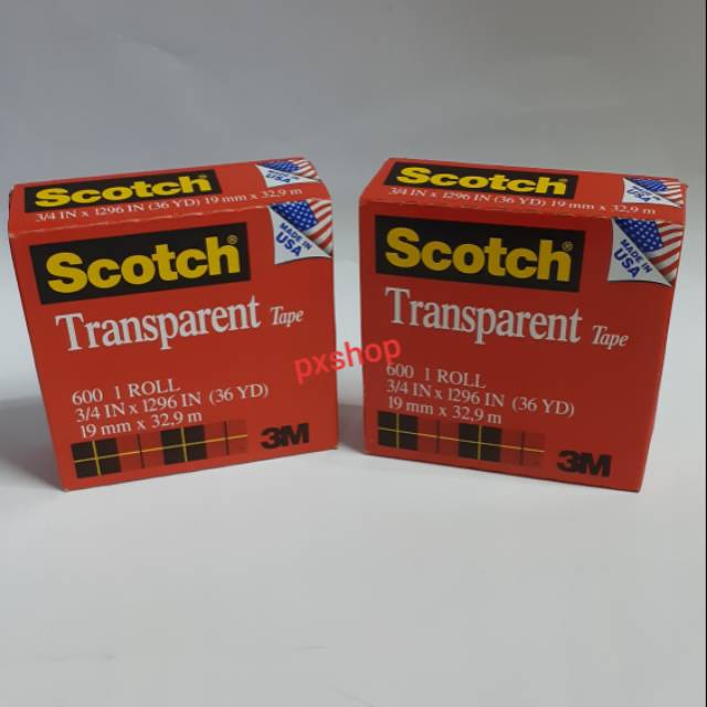 

Tape Scotch Transparent Tape 600 - 3/4" x 129" (36YD) - 3M