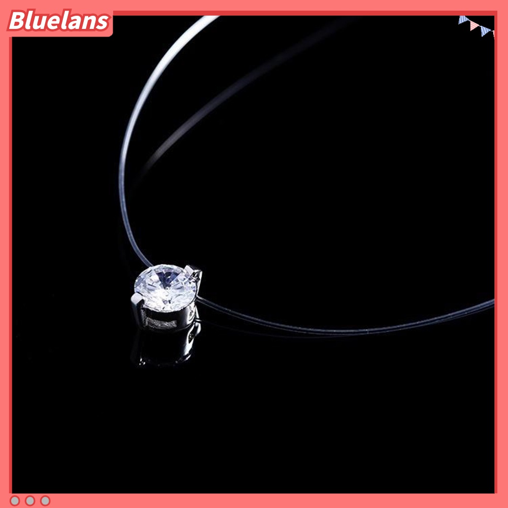 Kalung Rantai Dengan Liontin Berlian Imitasi Untuk Wanita