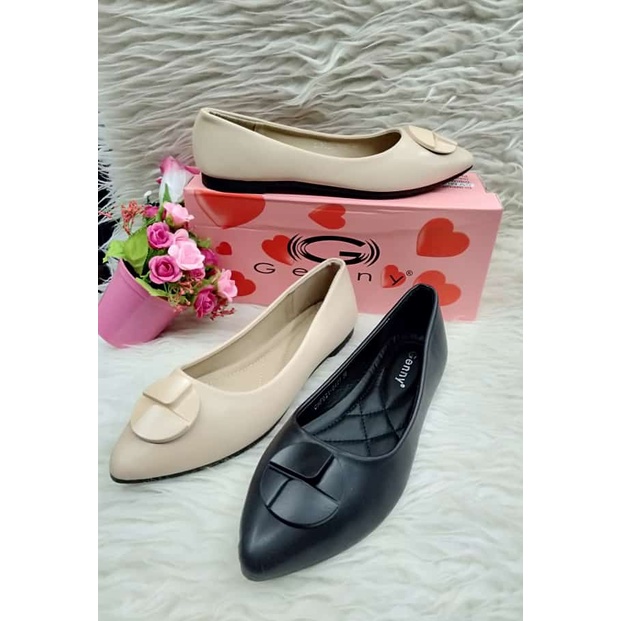 PROMO COD Sepatu genny Flatshoes Wanita Flat Shoes Balet kerja kuliah pesta wanita import terkini te
