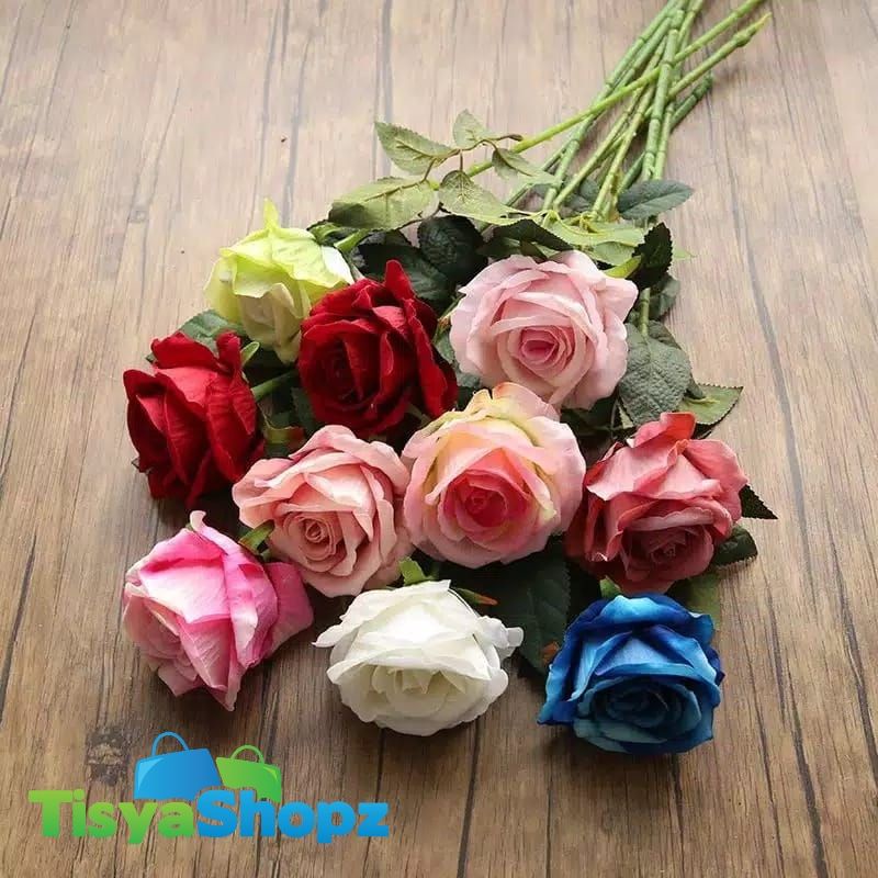 Mawar BLUDRU Duri Diameter 10 cm / Bunga Mawar Rose Artificial  / Bunga Plastik-1