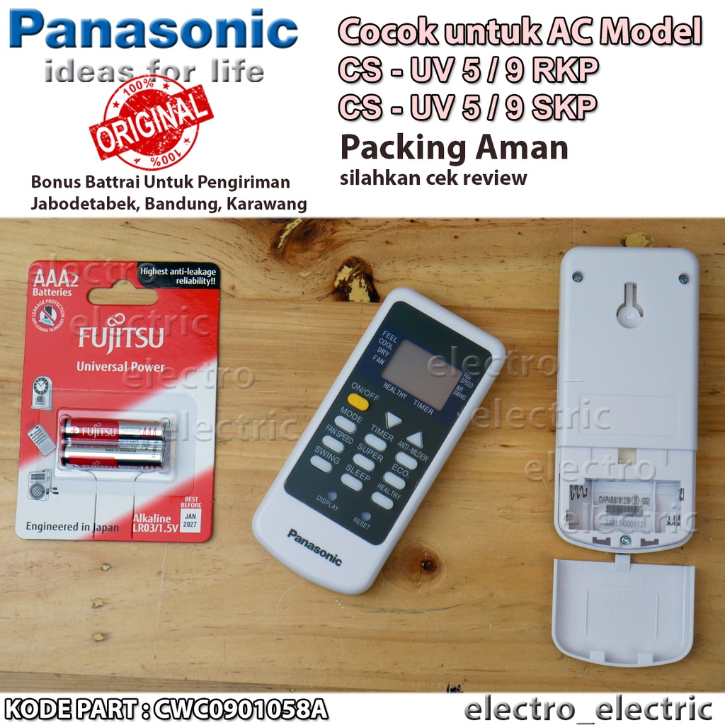 Remote AC Panasonic CS UV 5 Original