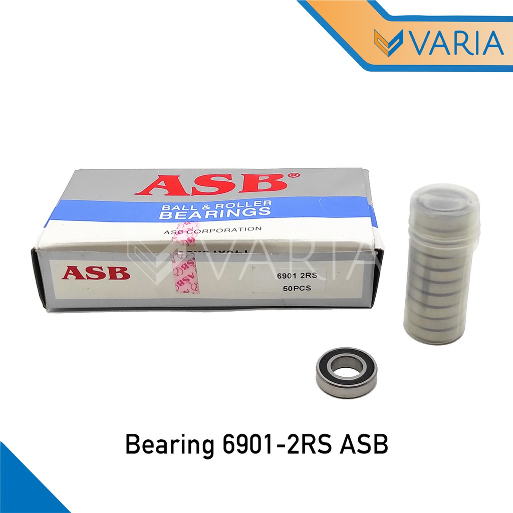 Bearing / Laher 6901 2RS Tutup Karet Double ASB