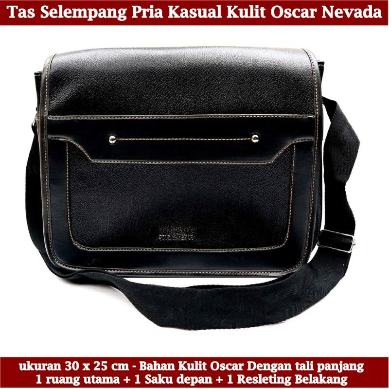 Tas Pria selempang Kulit  Nevada Medium Crossbody