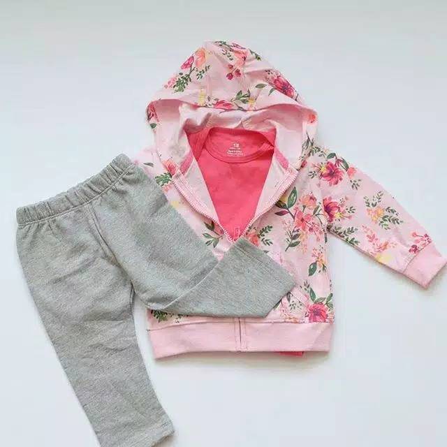 pink flower hoodie