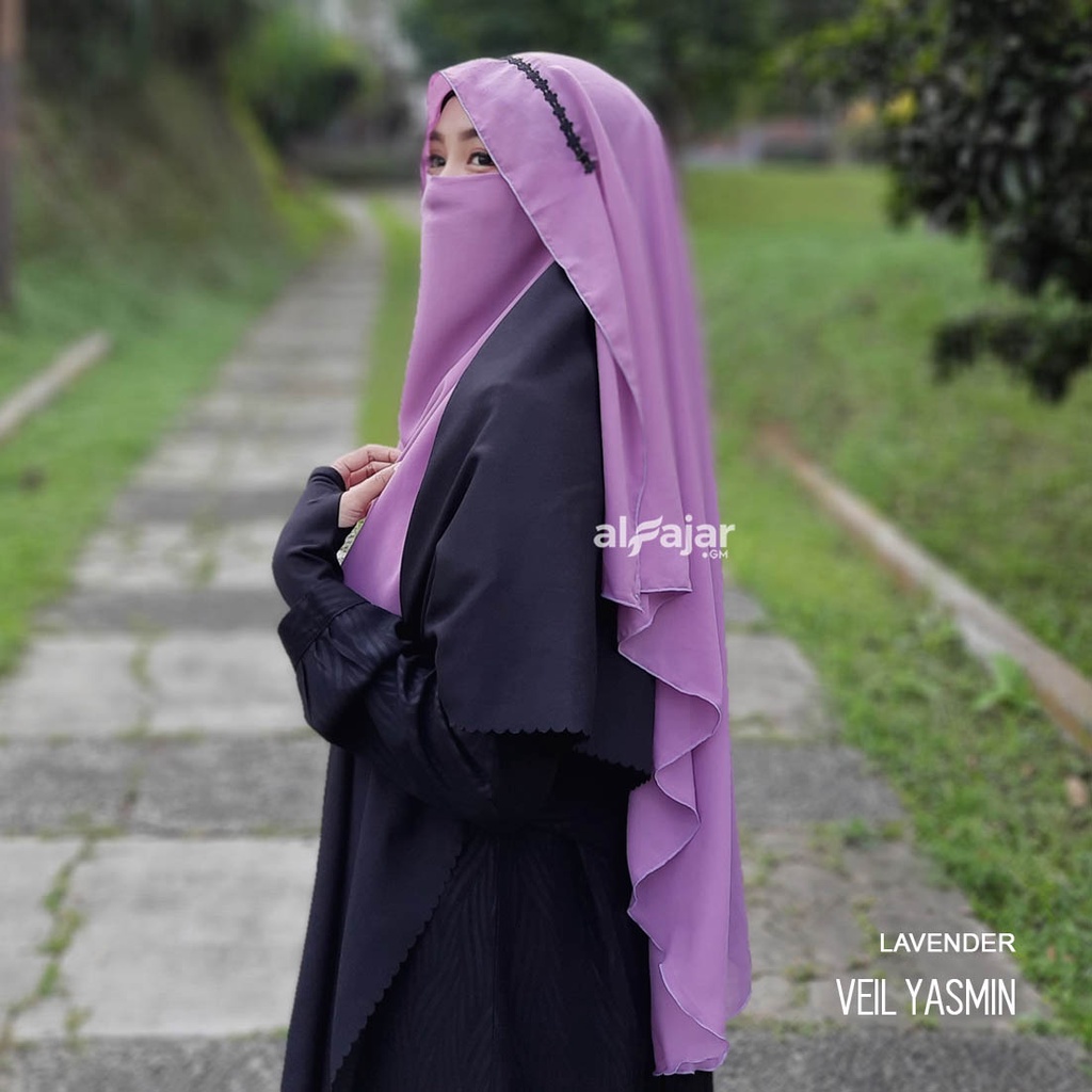 CADAR NIQOB BANDANA Veil Yasmin Dua Layer Sifon Ceruty by Alfajar