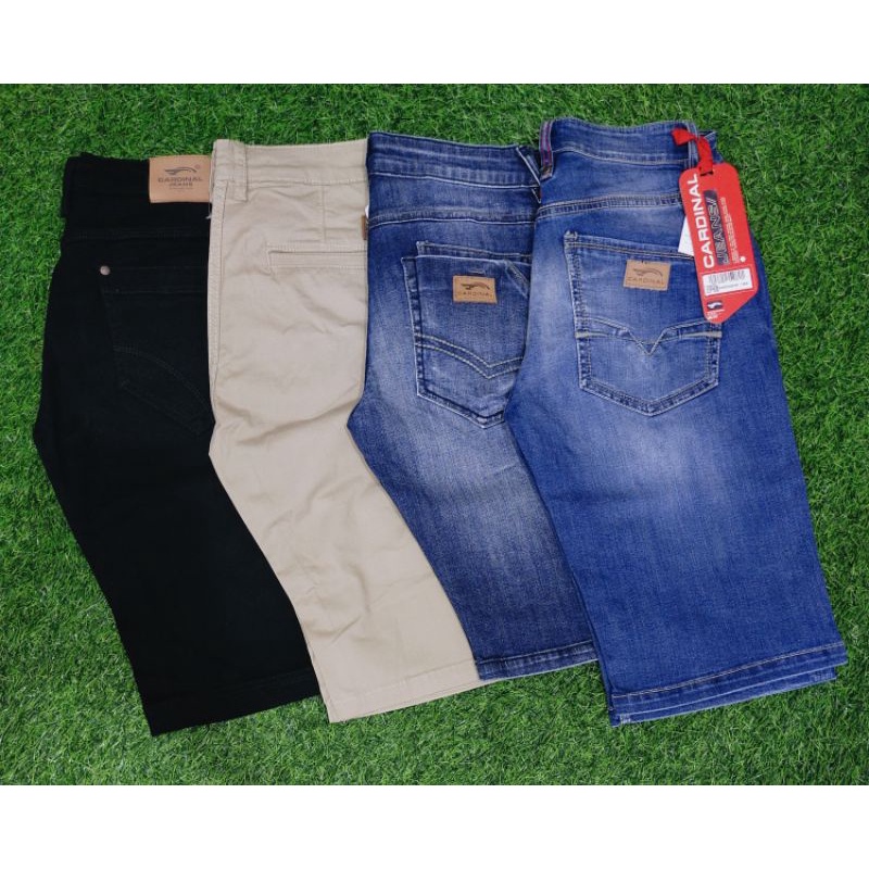 CELANA JEANS CARDINAL ORIGINAL CELANA PENDEK CARDINAL STRETCH SLIM FIT KANTUN KANVAS