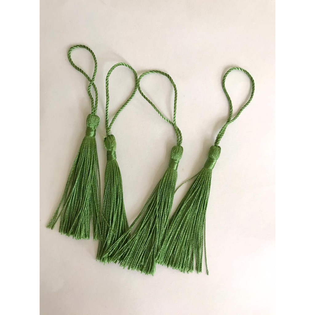 

Green Leaf Tassel - Tassel Warna Hijau Daun isi 10 pcs - Aksesoris Kado Bingkisan Parsel Hampers Lebaran