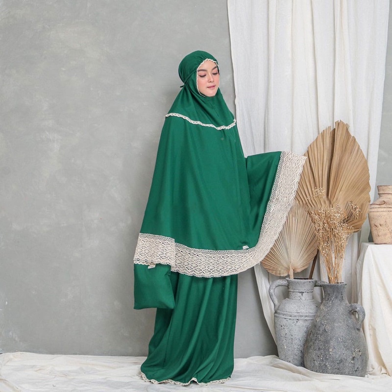 Mukena Rayon/Mukena Rayon Renda Besar/Mukena Cantik/Mukena Travel/Mukena Lebaran