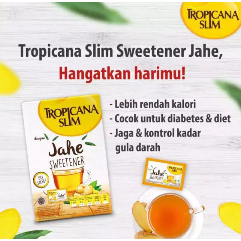 

Tropicana Slim Jahe [exp.2026] 50's Sweetener Tropicana Jahe