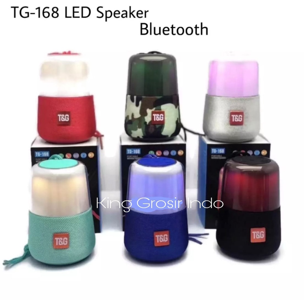 Speaker Bluetooth LED TG-168 Portable Wireless Speaker TG 168