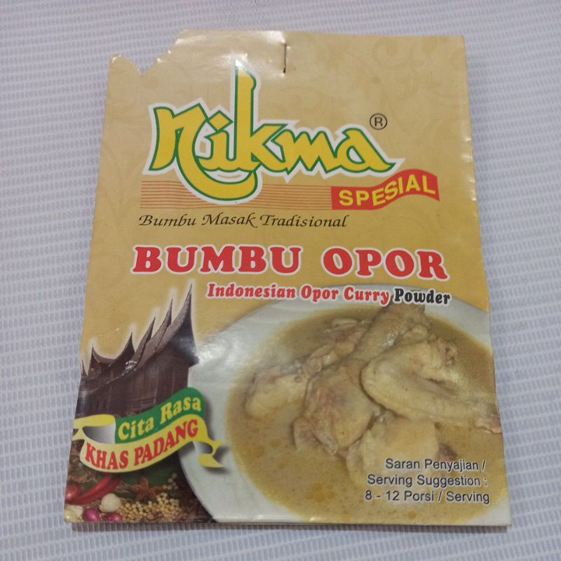 

NIKMA Spesial Bumbu Masak Tradisional OPOR 20 GR Khas Padang Selamat Majid Hamid