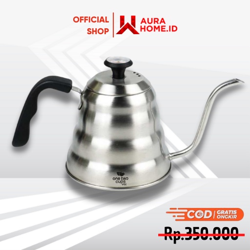Coffee Maker Pot V60 Drip Teko 1200ML + Thermometer / Teko Tekko Drip Kettle Ketel Cattle Kopi Air P