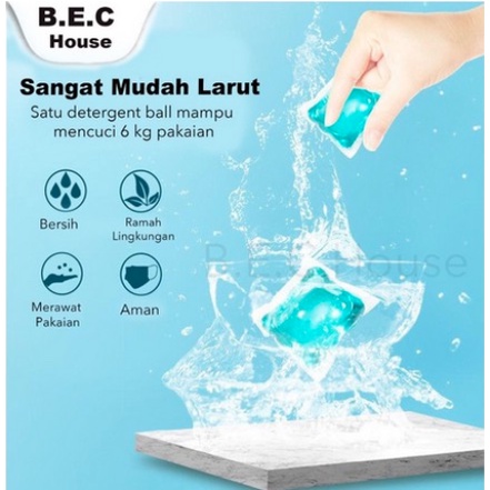 [1 Kotak =50 pcs] Laundry detergent Gel Ball / SABUN cuci baju antiseptik / Deterjen Laundry Gel Ball