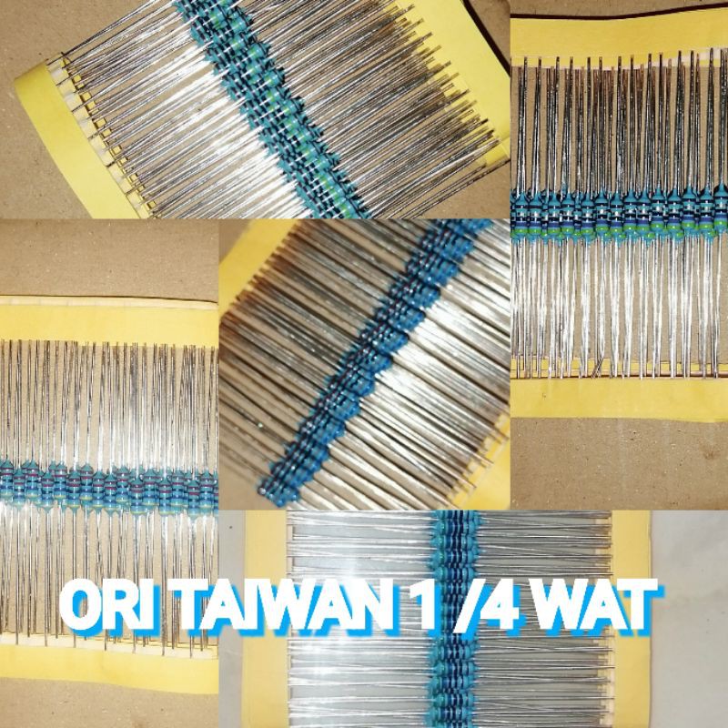 10.pcs, ANEKA, RESISTOR. 1/4. WAT. ORIGINAL TAIWAN