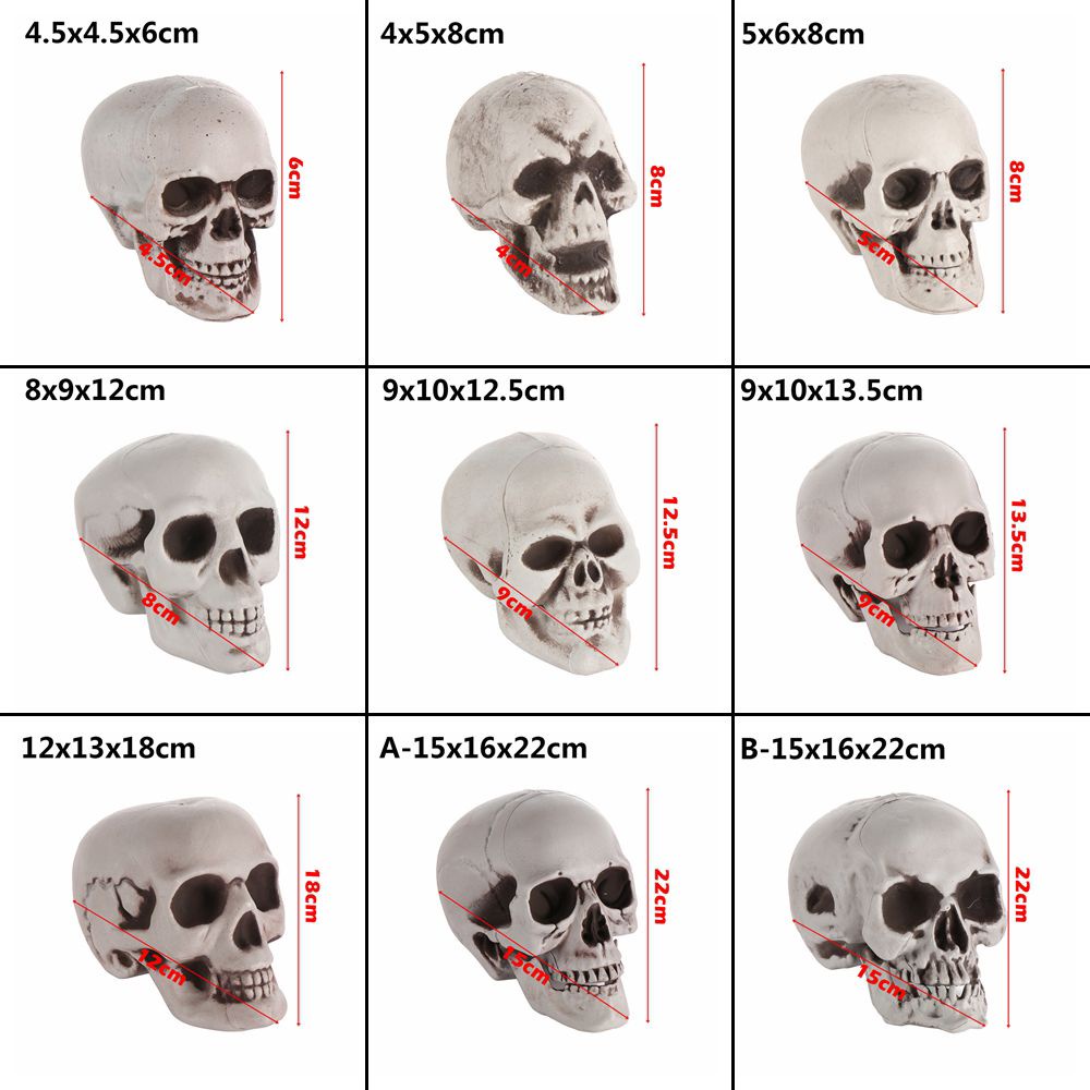 1pc Tengkorak Manusia Terrible Model Gantung All Size Untuk Dekorasi Pesta Halloween