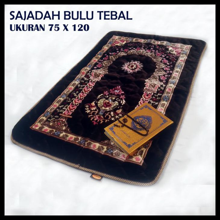 TERBARU SAJADAH TURKI /SAJADAH TEBAL/ SAJADAH ANTISLIP/ UKURAN 75 X 110 CM - BIRU 