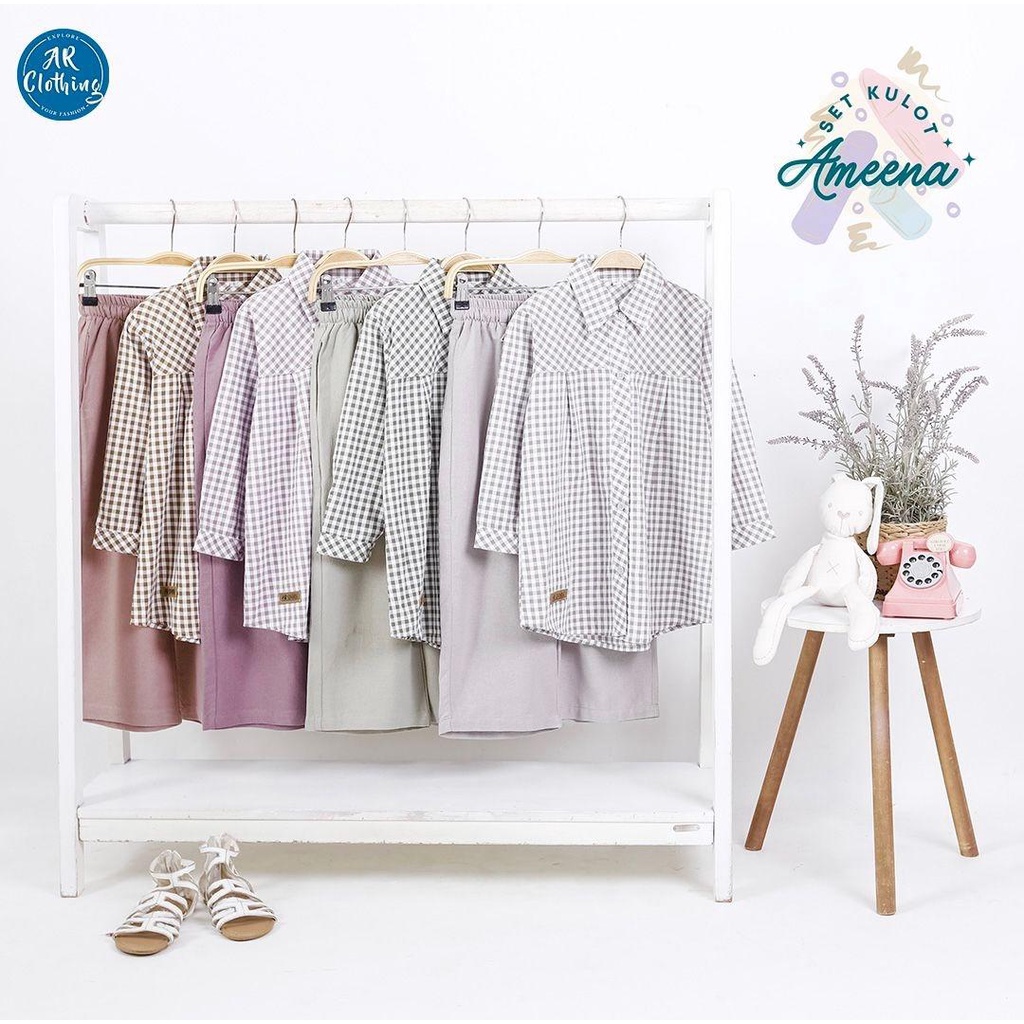 Set Kulot Ameenaa Kids - Set Baju Tunik Celana - Set Celana - Set Tunik - Baju Setelan - Set Baju An