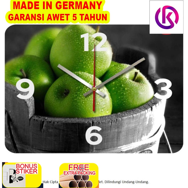 

Promo Jam Dinding Unik Artistik - GreenApple Wall Clock