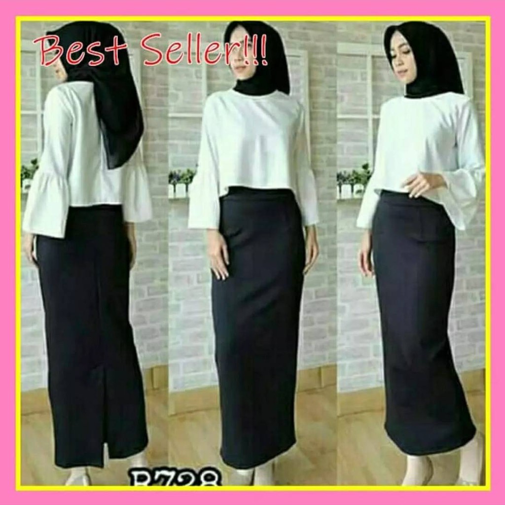 Rok Span Panjang Wanita / Rok Kantor Span Wanita / Rok Span Formal Panjang