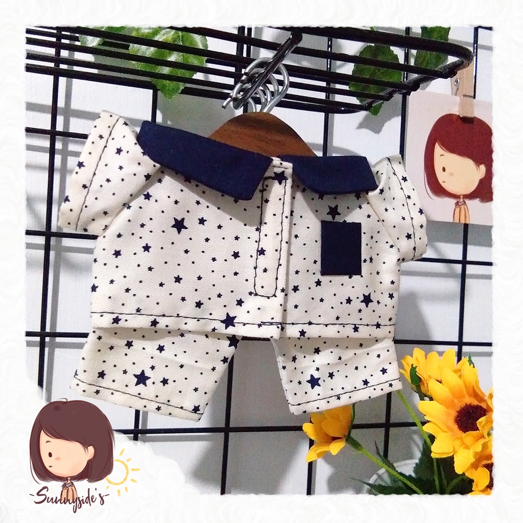[Doll Clothes] Navy Star Pajamas/Baju Tidur Navy Star Doll 15cm & 20cm | Kpop Doll - NCT Doll - EXO 
