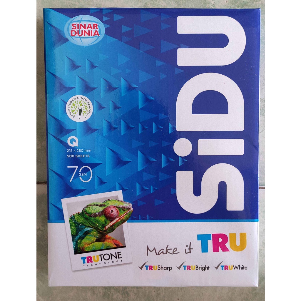 

Kertas Quarto Kuarto Sidu 70GSM 70 GSM 1 rim pak