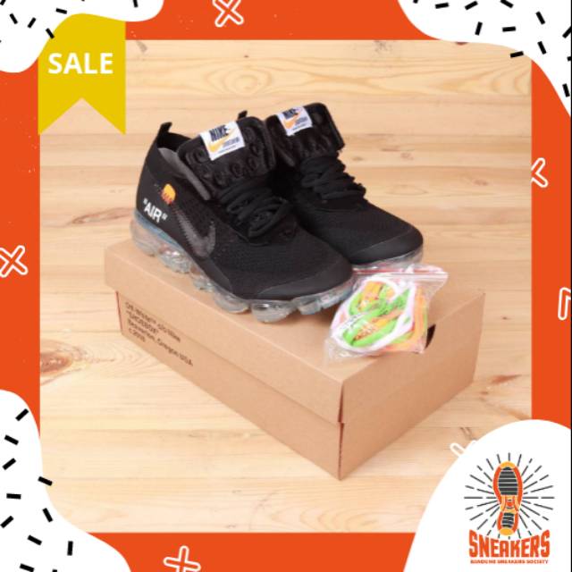 [PREMIUM] NIKE VAPORMAX  OFF WHITE SEPATU BRAND SNEAKERS PRIA CASUAL COWOK SPORT OLAHRAGA GRADE KETS