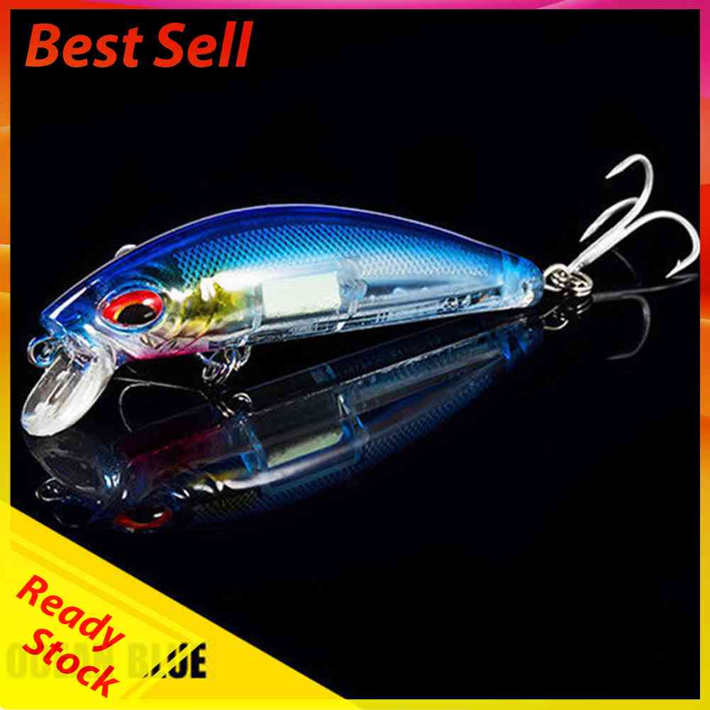 Luminous Fishing Bait 7cm 11g Artificial Crankbait Slow Sinking Sea Pesca Tackle