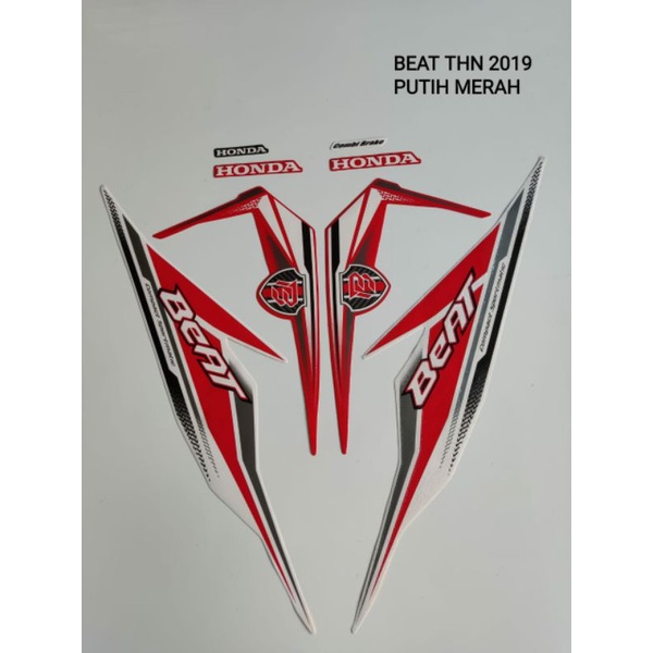 STRIPING BEAT NEW 2019 MERAH PUTIH