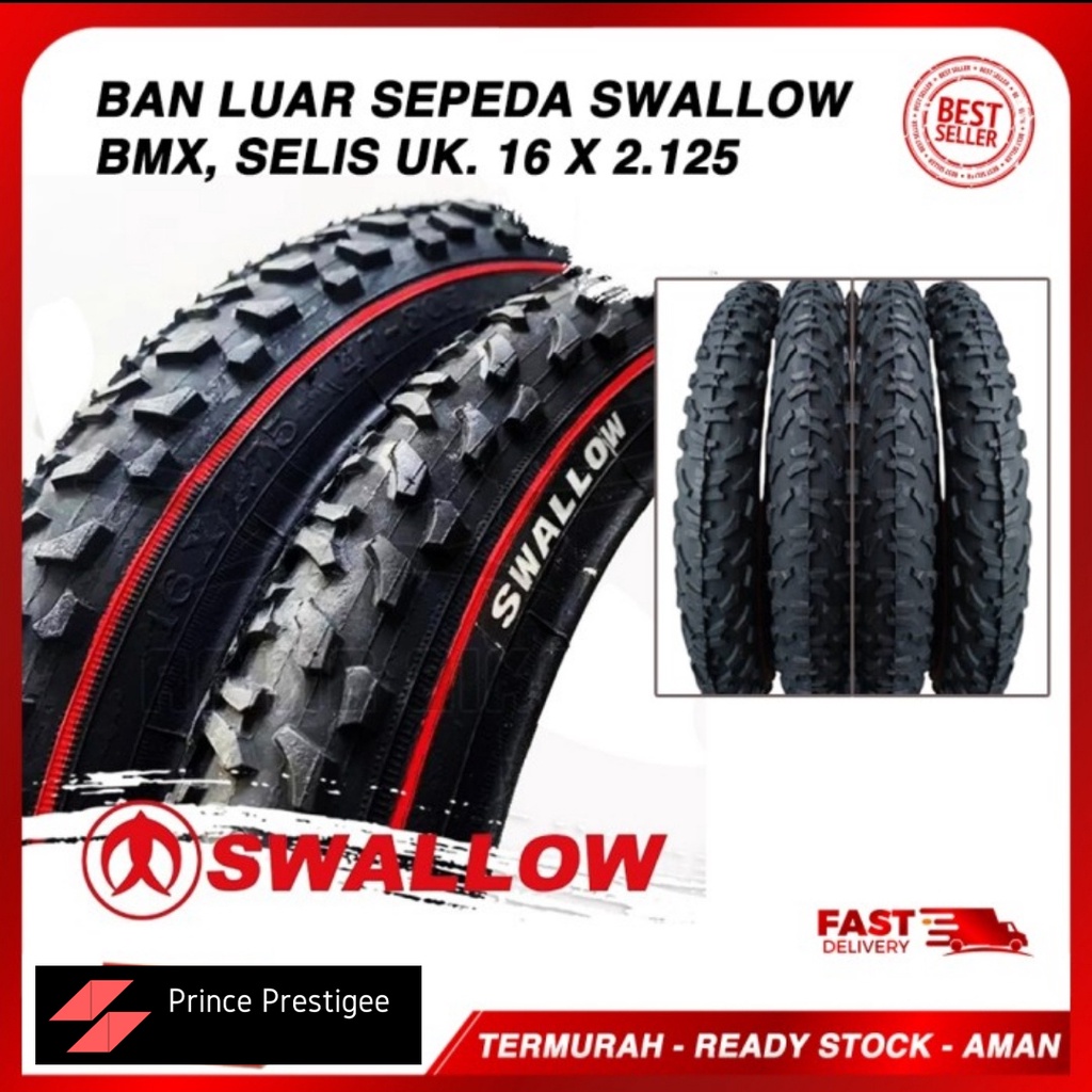 Swallow Ban Luar Sepeda 16 x 2125 / Ban Luar Sepeda 16 2.125 BMX SELIS