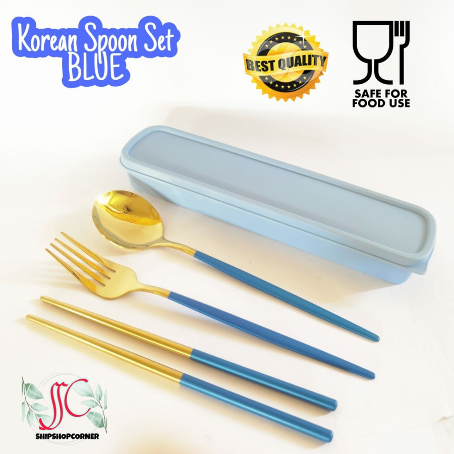 Sendok Garpu Set KOREA / Cutlery Korean Style gold NORDIC