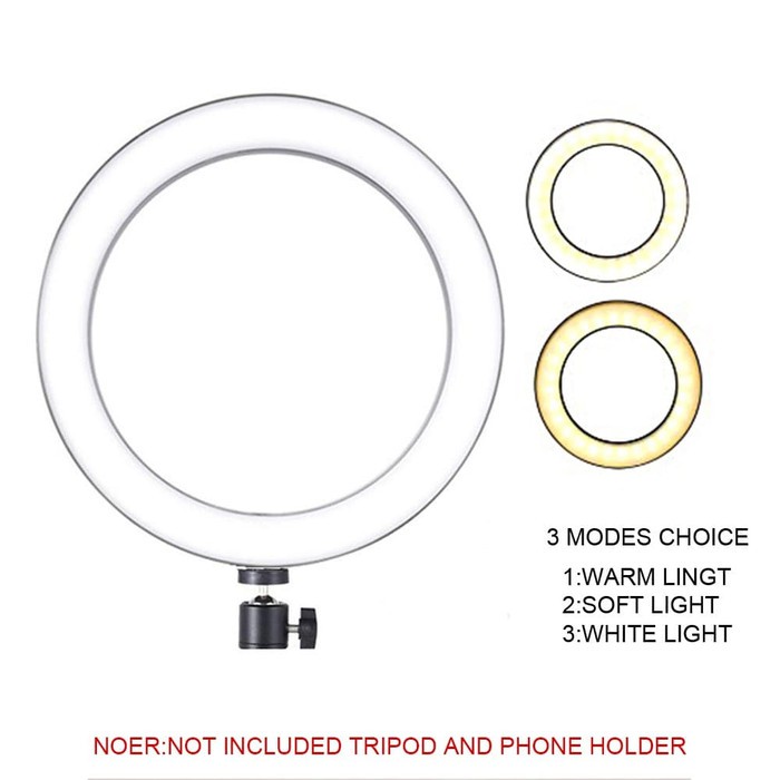 Lampu Halo Ring Light LED 12 Watt 3 Mode Ukuran 8 Inch Plus Holder HP