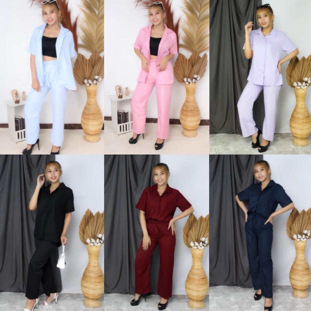 Rf Fashion - Set Kemeja Polos // Piyama Baju Tidur Dewasa