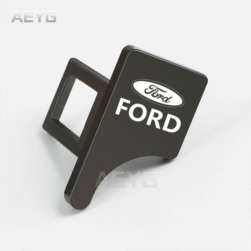 1 / 2pcs Buckle Sabuk Pengaman Mobil Ford Bahan Zinc Alloy Untuk Fiesta Ranger Ecosport Focus Mustang