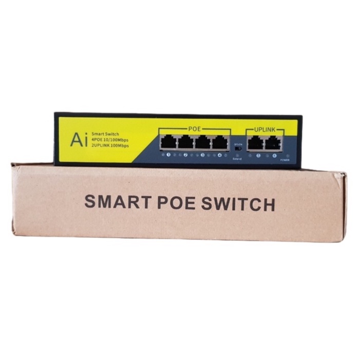 Switch POE Hub 4+2 Port / Switch POE 4 Port